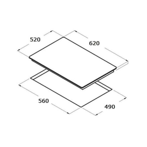 Bếp từ kết hợp hồng ngoại Chefs EH-MIX545N 5 Kích thước bếp từ kết hợp hồng ngoại Chefs EH-MIX545N