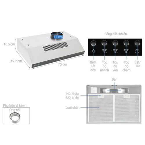 Kích thước máy hút mùi Electrolux ERF715SBA (Button)
