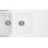 chau rua bat konox granite sink phoenix 1160 white silver 1
