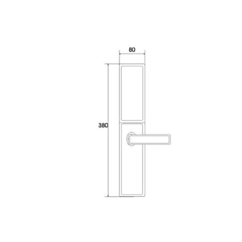 Kích thước của Khóa cửa thông minh Demax SL621 AC