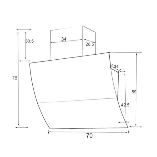 kich thuoc May hut mui ap tuong Binova BI 77Luxury 70 1